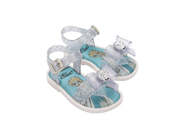 Mini Melissa Mar Sandal + Disney Princess BB (Glitter Clear/White)