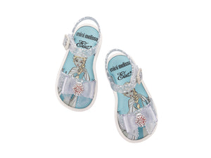 Mini Melissa Mar Sandal + Disney Princess BB (Glitter Clear/White)
