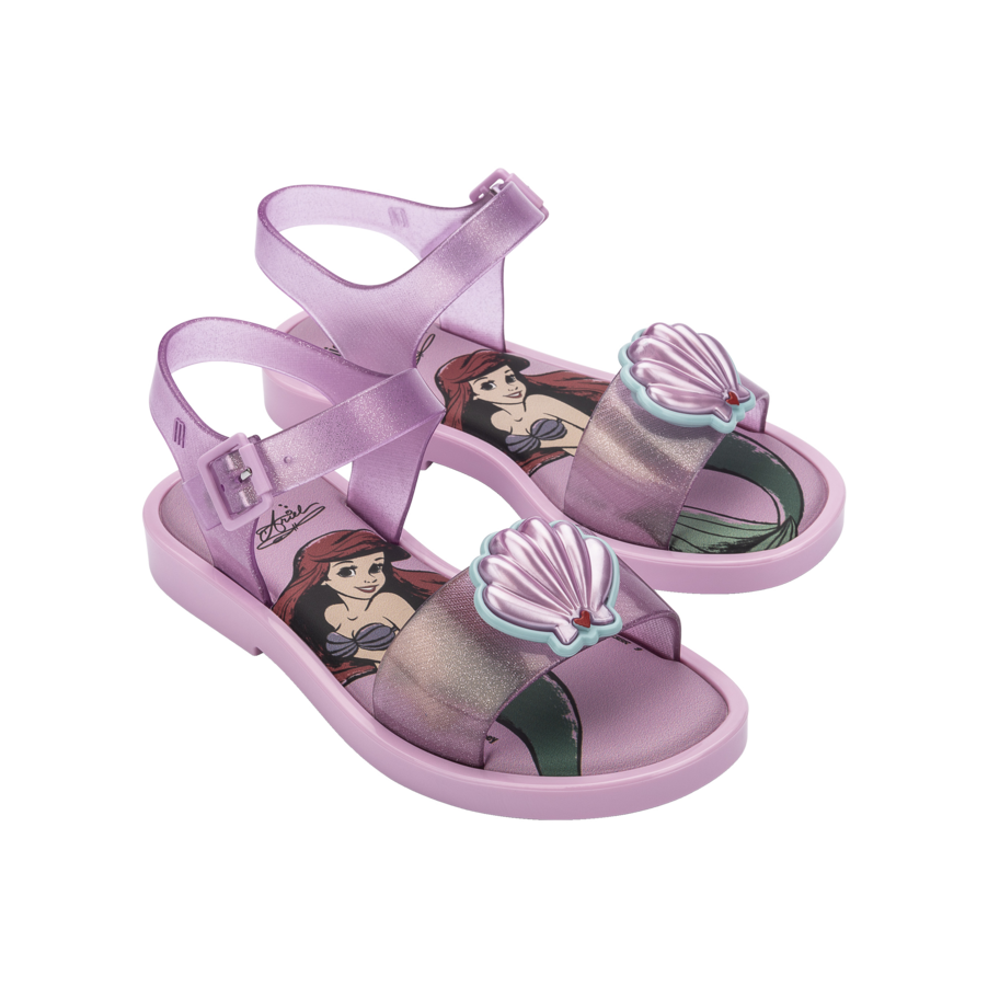 Mini Melissa Mar Sandal + Disney Princess INF (Glitter Pink/Pink)