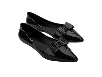 Melissa Pointy Chic AD - Black/Clear Tortoise