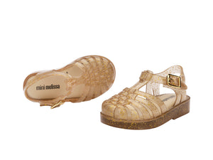 Mini Melissa Possession Shiny BB - Beige Glitter Gold