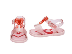 Mini Melissa Mar Sandal Jelly Pop BB - Clear Pink/Red
