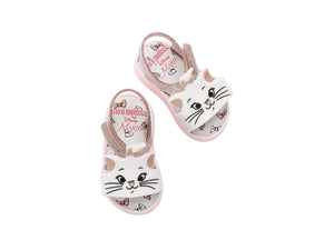 Mini Melissa Jump + Cats and Dogs BB - Pink Glitter/White